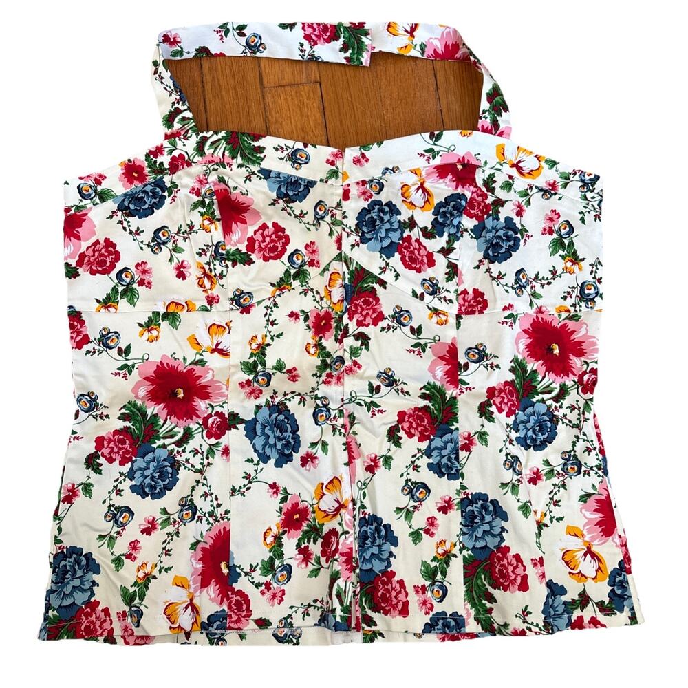 NWT Munroe And Main Floral Halter Top Bustier Sz XL Cottagecore Festival Boho